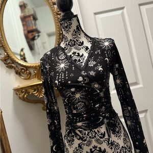 Almost Famous Black and White Wrap Top